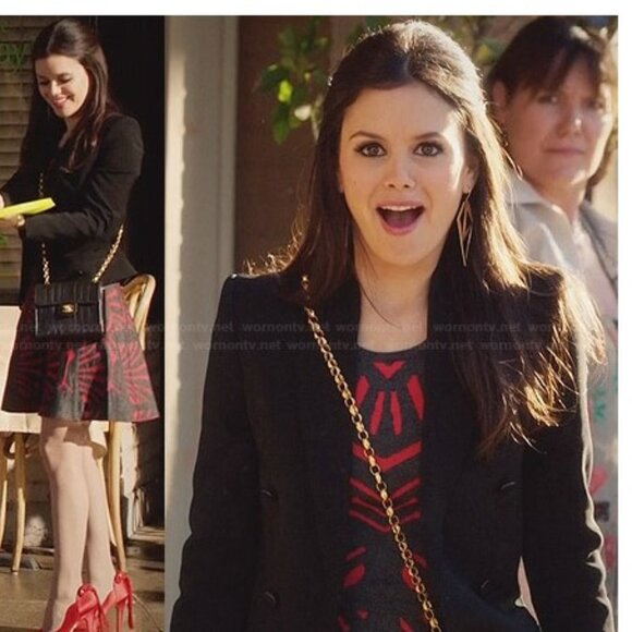 Parker Red and Black Tribal Sleeveless Fit & Flare Clarence Dress  XS - Picture 9 of 16